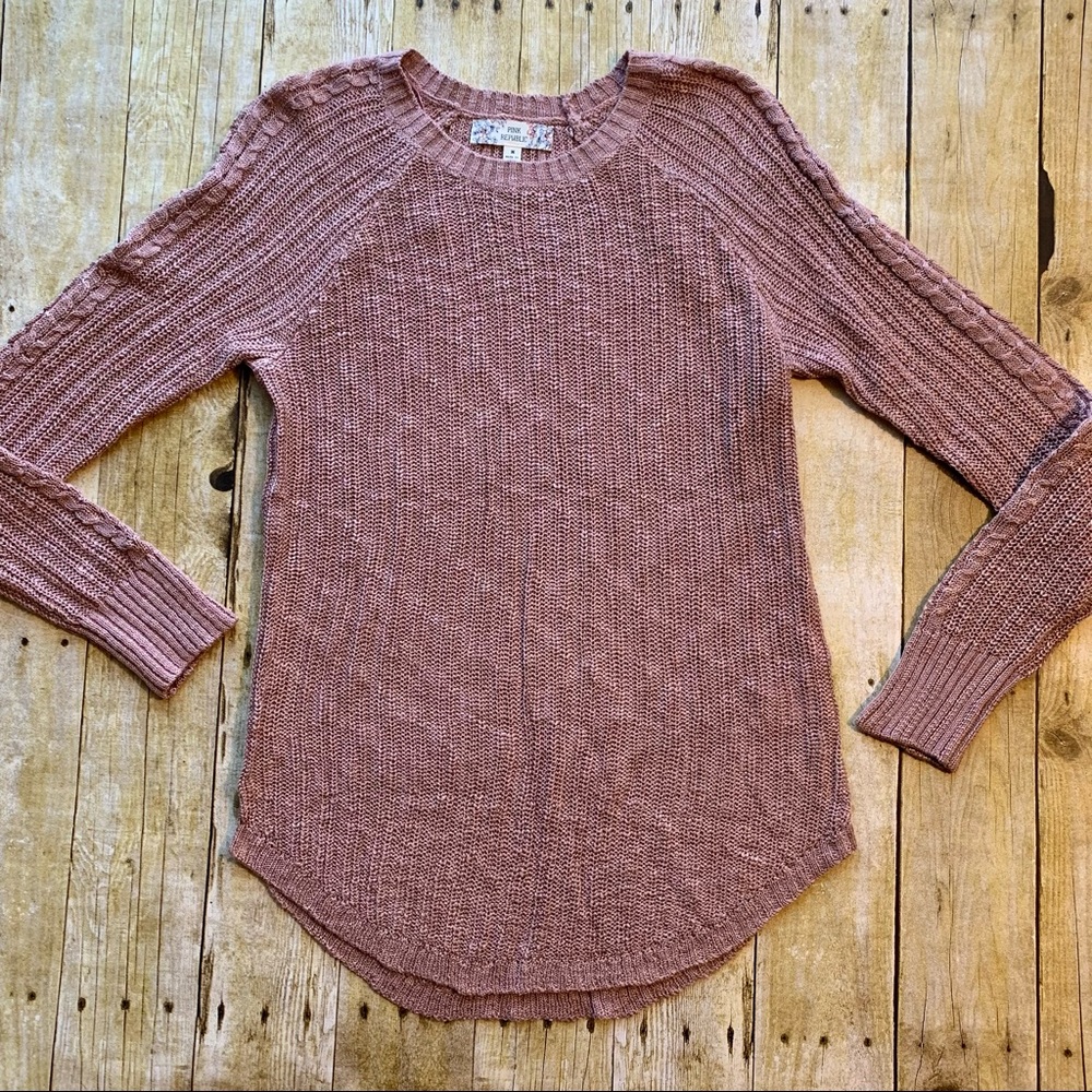 NWOT Pink Republic Pink Mauve Knit Long Sleeve Top